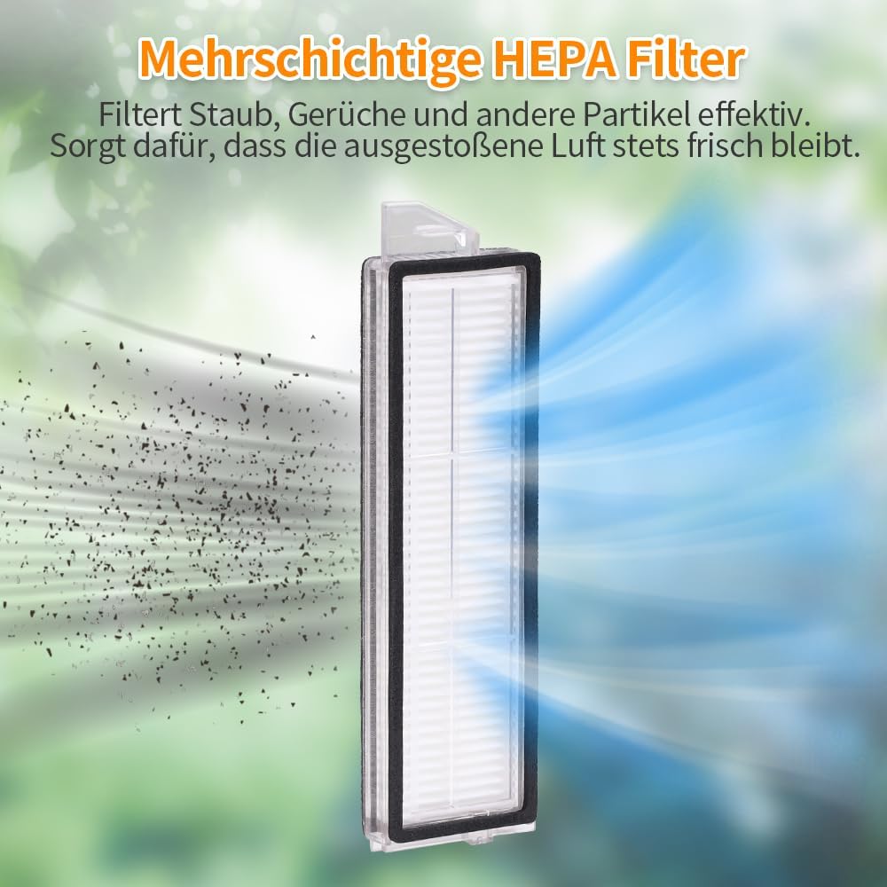 28 Stück Zubehörset Ersatz für Roborock S8 MaxV Ultra,2 Rollenbürste,4 Filter,6 Seitenbürsten,8 Wisc
