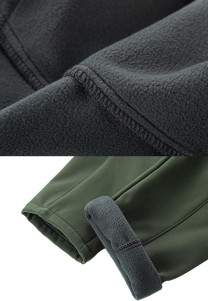 CAMLAKEE Trekkinghose Kinder Thermohose Jungen Wanderhose Mädchen Hose Gefüttert 152-158 Armee, 152-