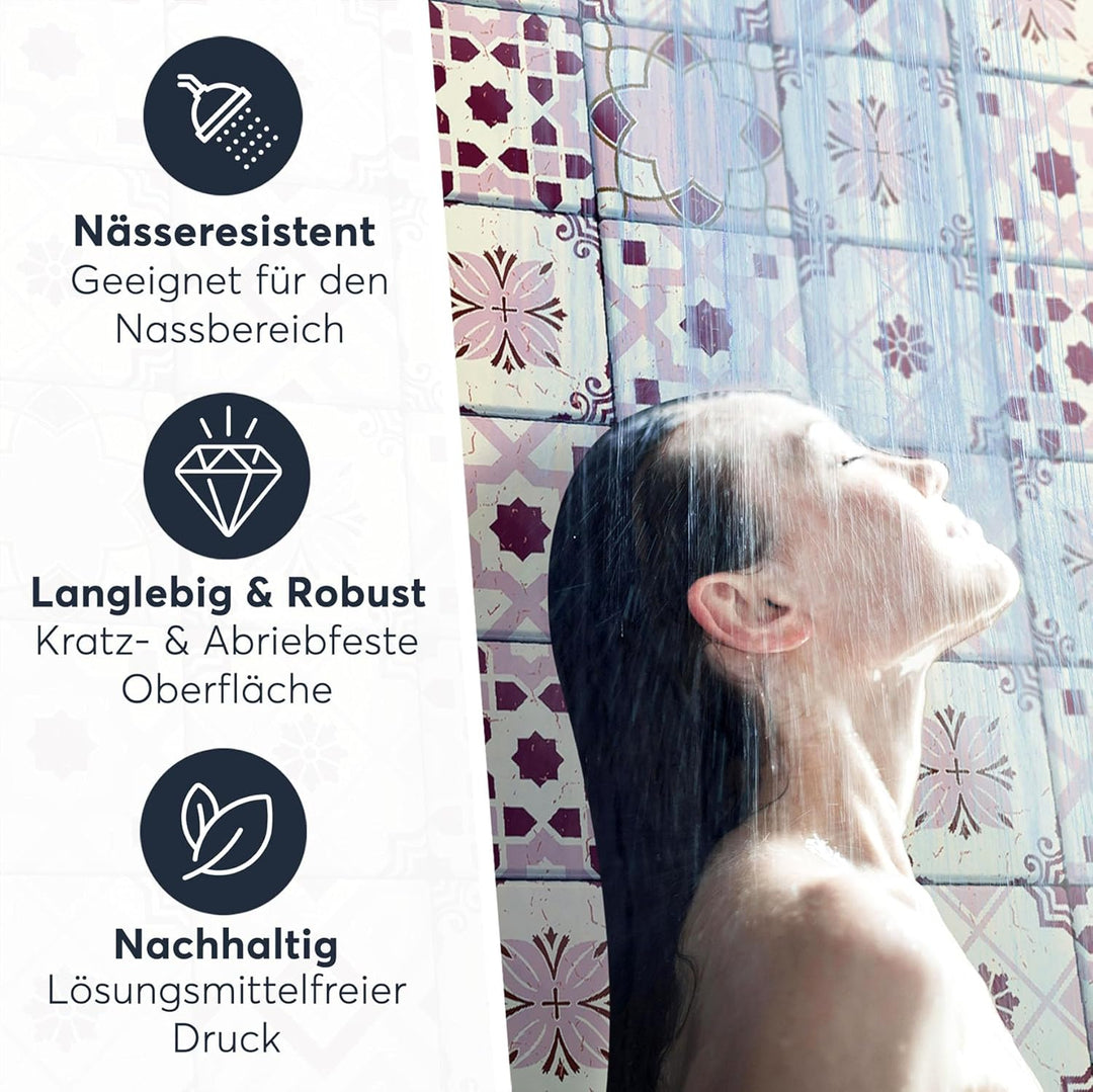 CREATISTO Klebefliesen Stickerfliesen Fliesenfolie - Hochwertige Aufkleber Sticker für Fliesen I Kle