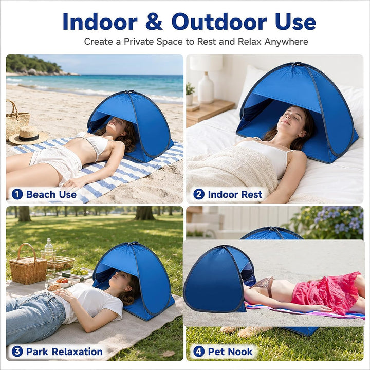Strandmuschel Pop Up Mini Hundezelt Outdoor Dog Tent | 70x50x45cm: Sonnenschutz Kleiner Kopf, Hunde