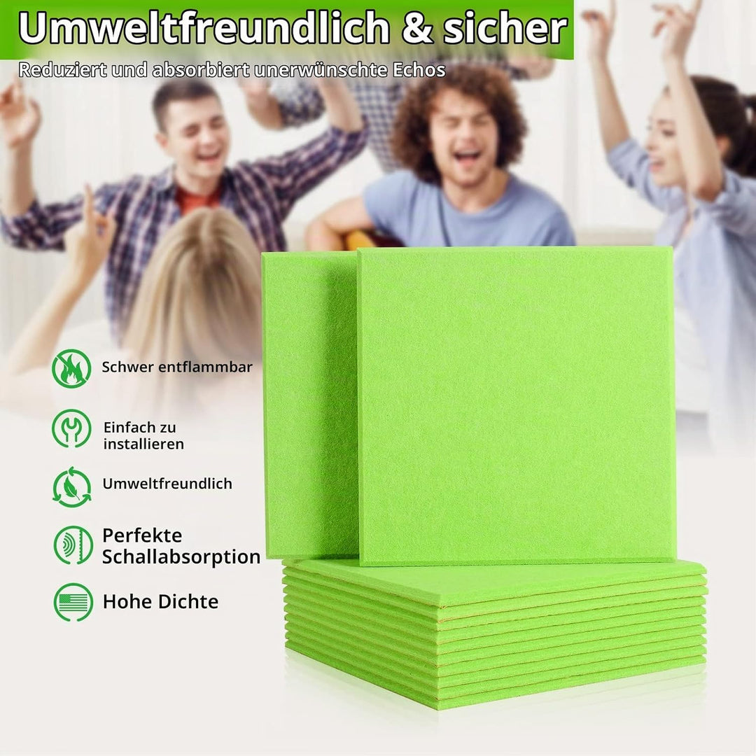 Rdutuok 12 Stück Selbstklebend Akustikplatten,30x30x1 cm Akustik Absorber Akustikpanel Schallschutzp
