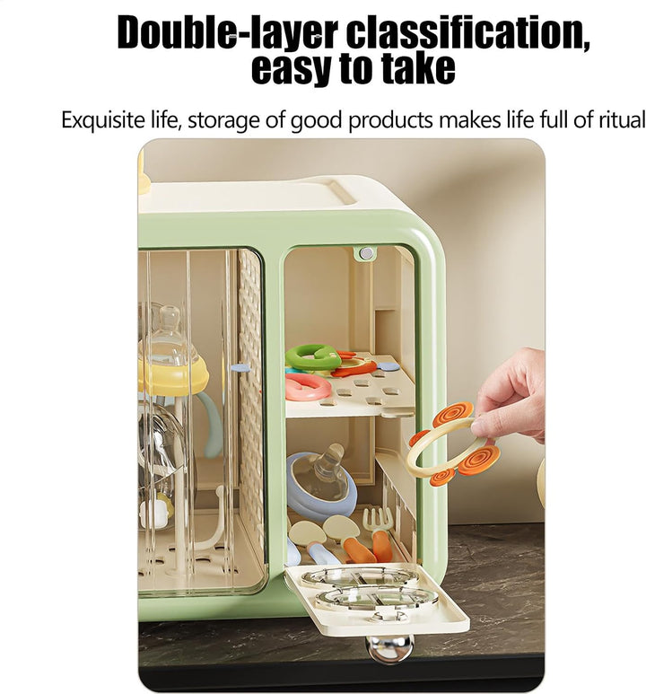 Générique Baby Bottle Organizer, faltbare Bottle Storage, Nursing Cutlery Box, Baby Bottle Drying Ra