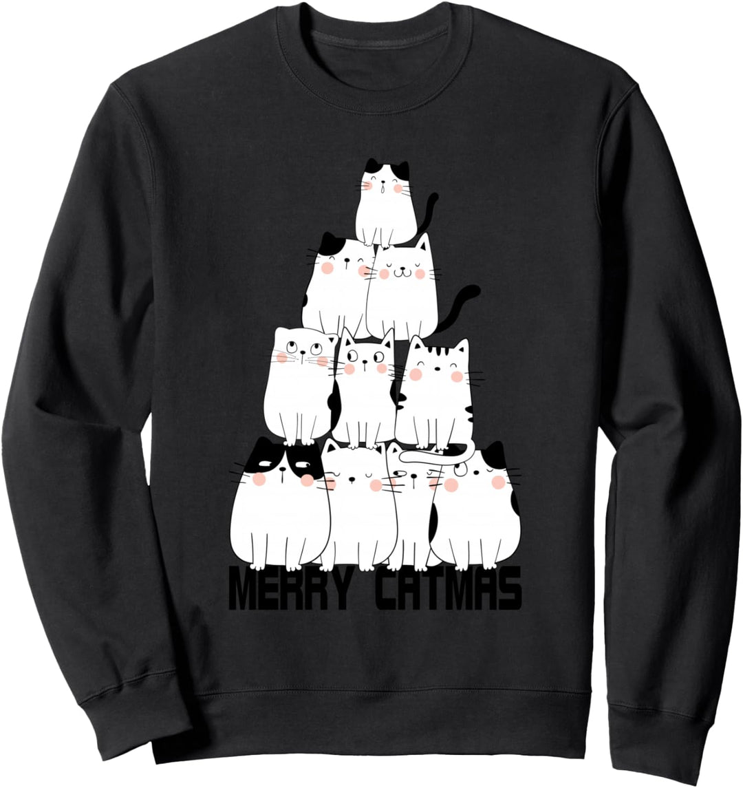 Weihnachtsbaumkatzen Merry Catmas Weihnachten Sweatshirt