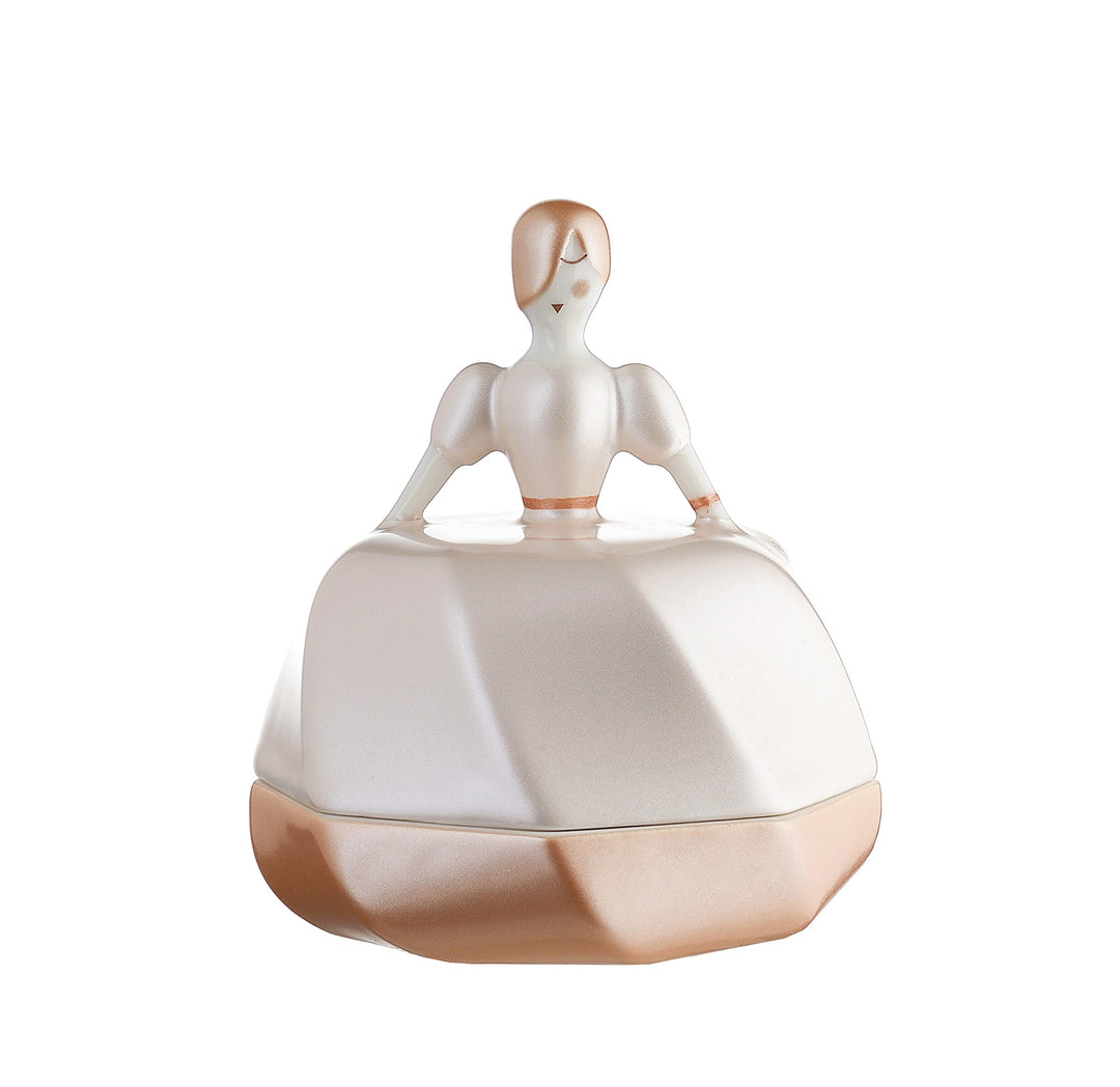 Alessi Bonbonniere, Porzellan, rosa, 24 x 0.35 x 24 cm