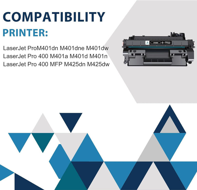 inkalfa Kompatibel für HP 80X CF280X 80A CF280A Toner Laserjet Pro 400 M401a M401dn M401n M401dw M40