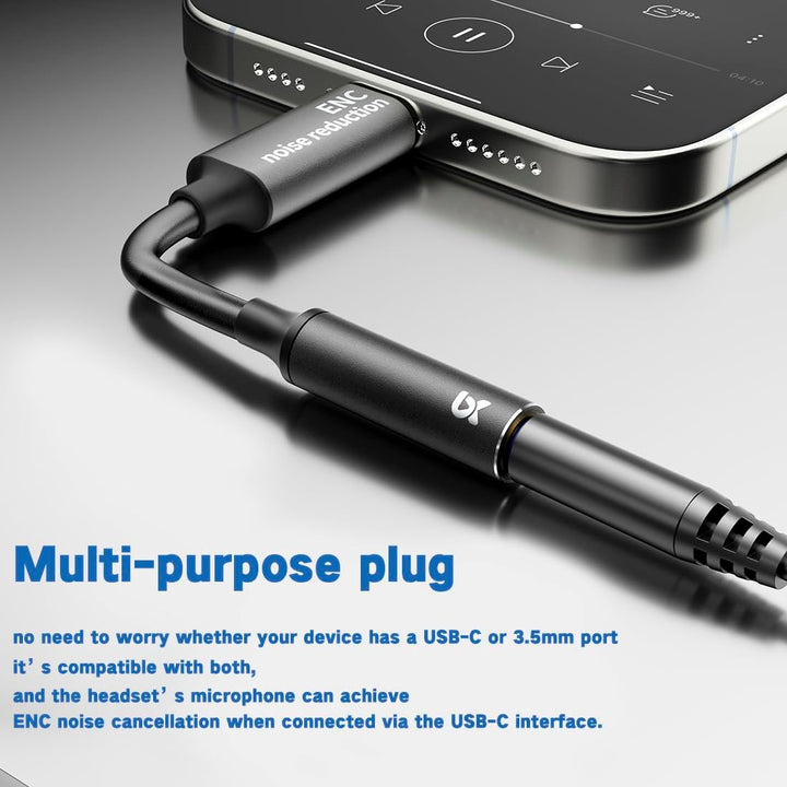 Kabel kopfhörer mit Noise-Canceling-Stereo-Bass klarer Anruf Wired Earbud | Typ-C &amp;3.5mm Plug geräus