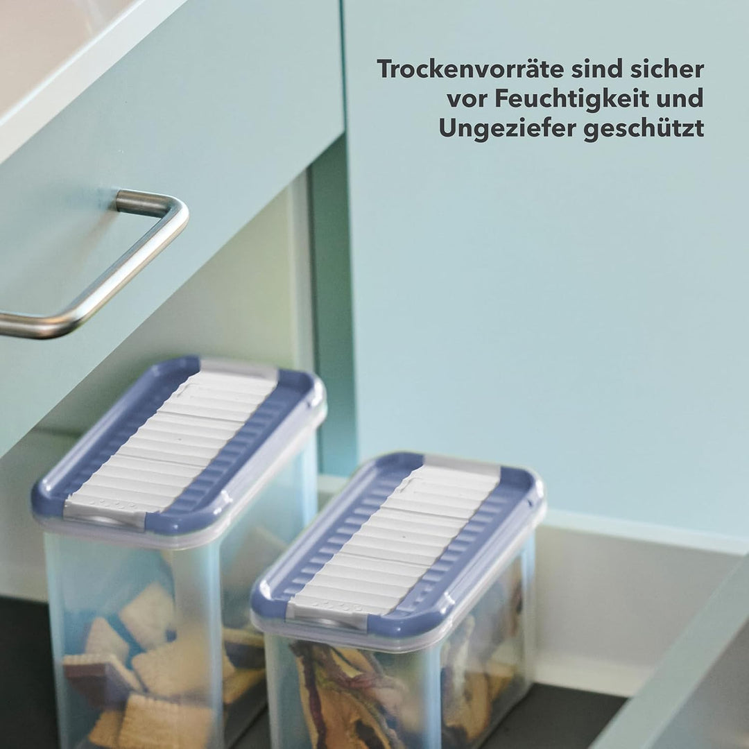 Rotho DOMINO 24-Set Vorratsdosen, Streu- & Schüttdose mit dicht schliessendem Deckel, spülmaschineng
