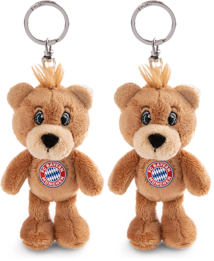 NICI 49071 Schlüsselanhänger FC Bayern Bear Berni 10cm braun aus nachhaltiger Herstellung Berni Schl