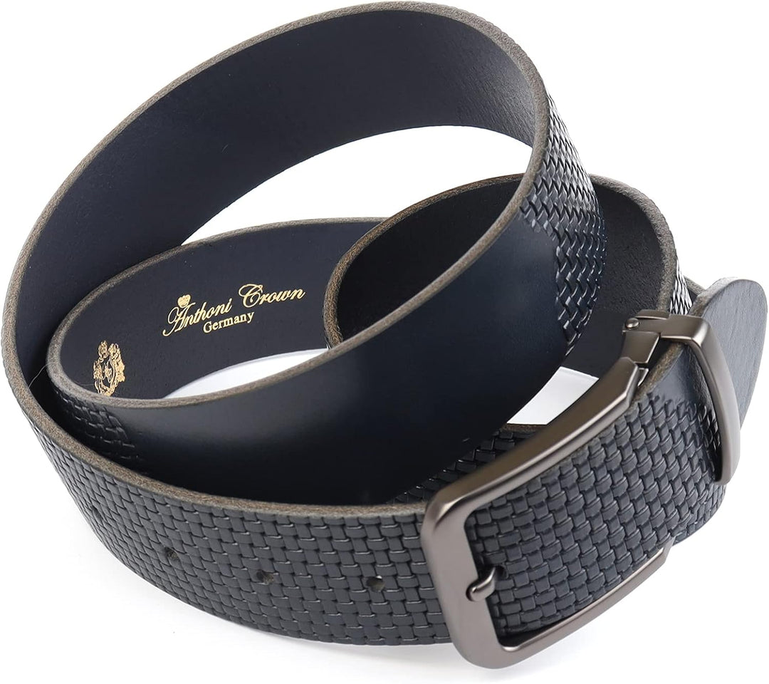 Anthoni Crown Unisex BLU3P4580-125 Gürtel, Dunkelblau, 125