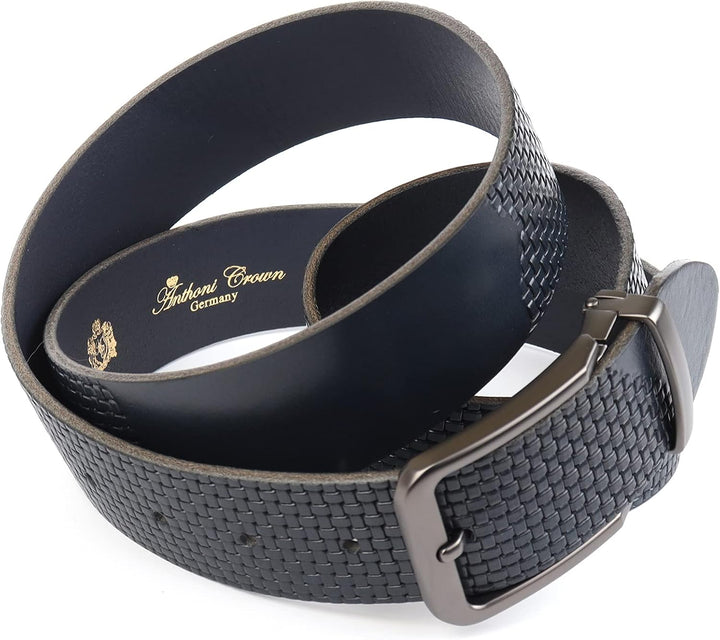 Anthoni Crown Unisex BLU3P4580-125 Gürtel, Dunkelblau, 125