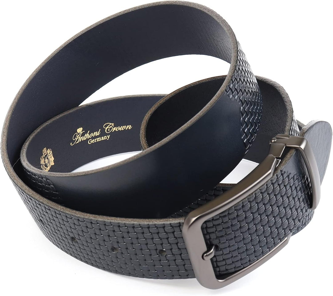Anthoni Crown Unisex BLU3P4580-85 Gürtel, Dunkelblau, 85