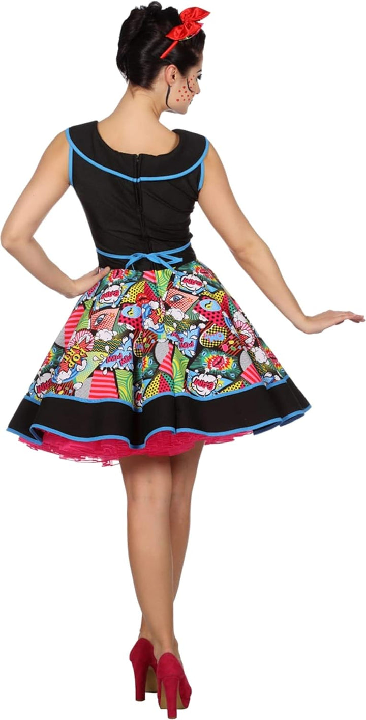 Wilbers Damen Kostüm Pop Art 50er Jahre Kleid Karneval Fasching Gr.36