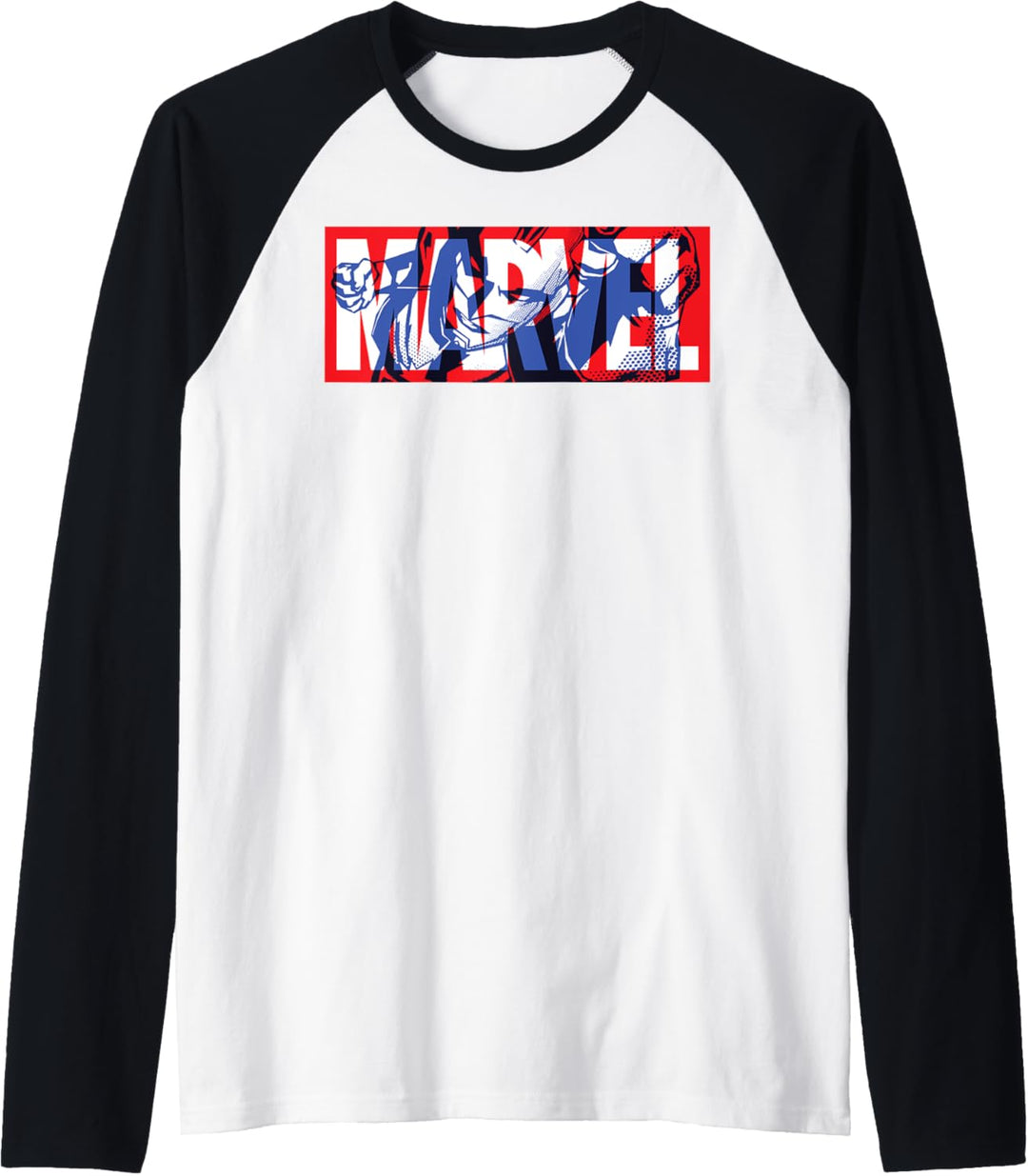 Marvel Captain Marvel Logo Fill Raglan