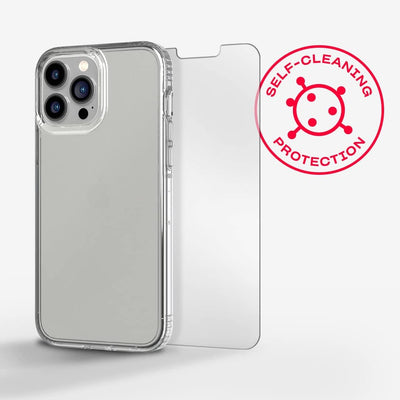 Tech 21 Evo Clear and Impact Glass Bundle für iPhone 13 Pro - Schutzhülle mit 3,6 m Multi-Drop-Schut