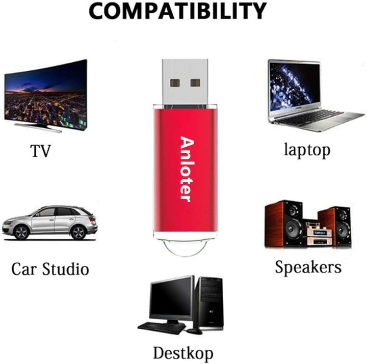 Anloter 50 Stück USB-Flash-Laufwerk Memory Flash Stick Pen Drive Daumen Speicher Speicher für Comput