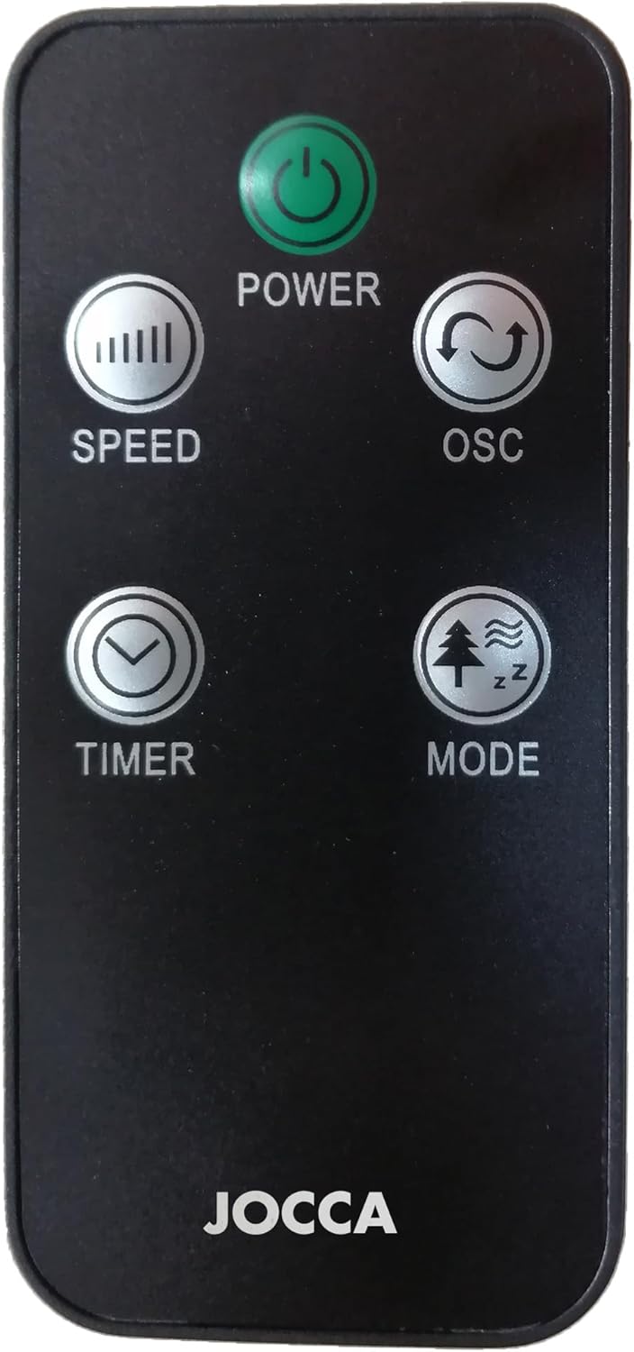 Jocca Turmventilator 50W | 3 Windmodi | 3 Geschwindigkeiten | Oszillationssystem mit rundem Sockel |