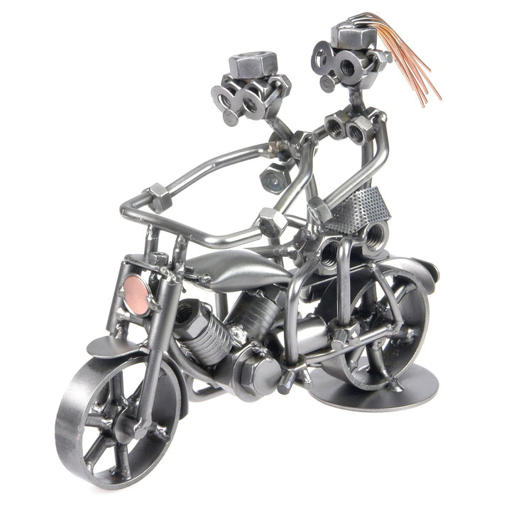 metalman24 Schraubenmännchen Motorrad Mann mit Frau I Handarbeit I Geschenkidee I Metallfigur I Meta