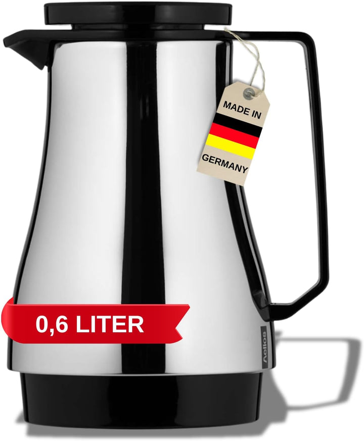 Helios Champion Isolierkanne, Kunststoff, schwarz, 0,6 Liter 0,6 Liter Schwarz, 0,6 Liter Schwarz