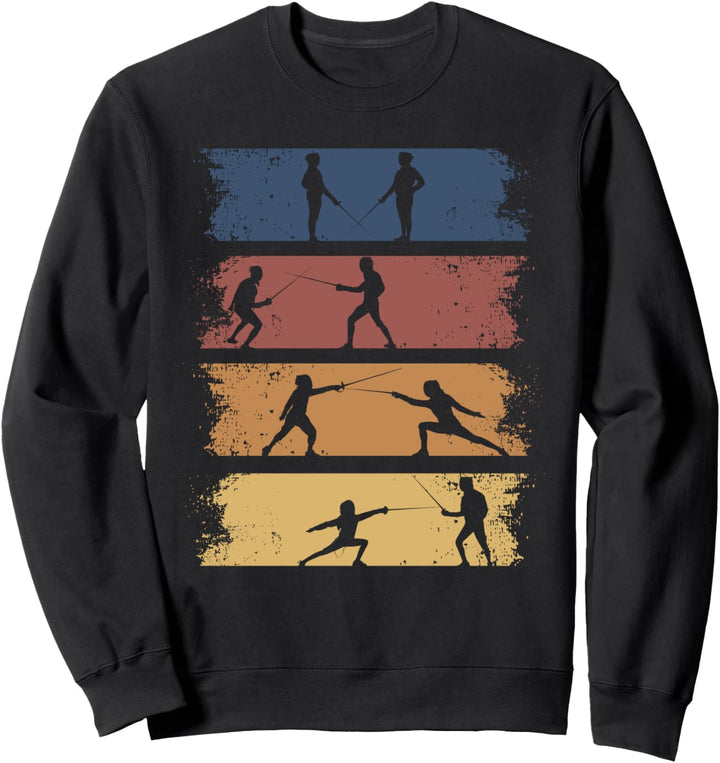 Fechter Retro Fechtsport Vintage Fechten Sweatshirt
