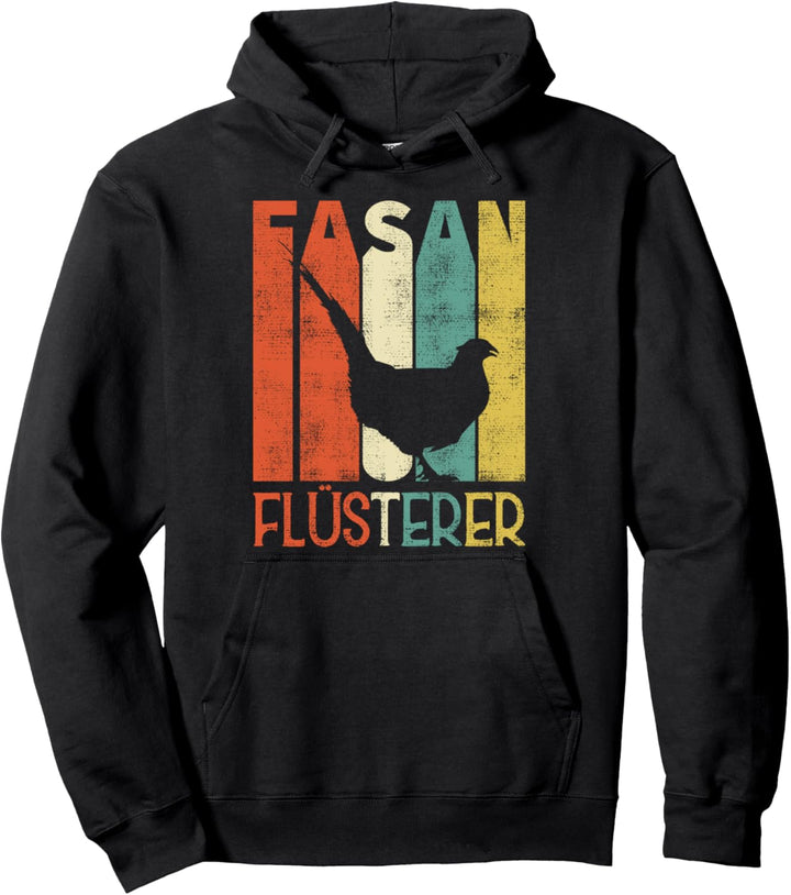 Lustiges Fasan Flüsterer Retro Vogel Jäger Pullover Hoodie