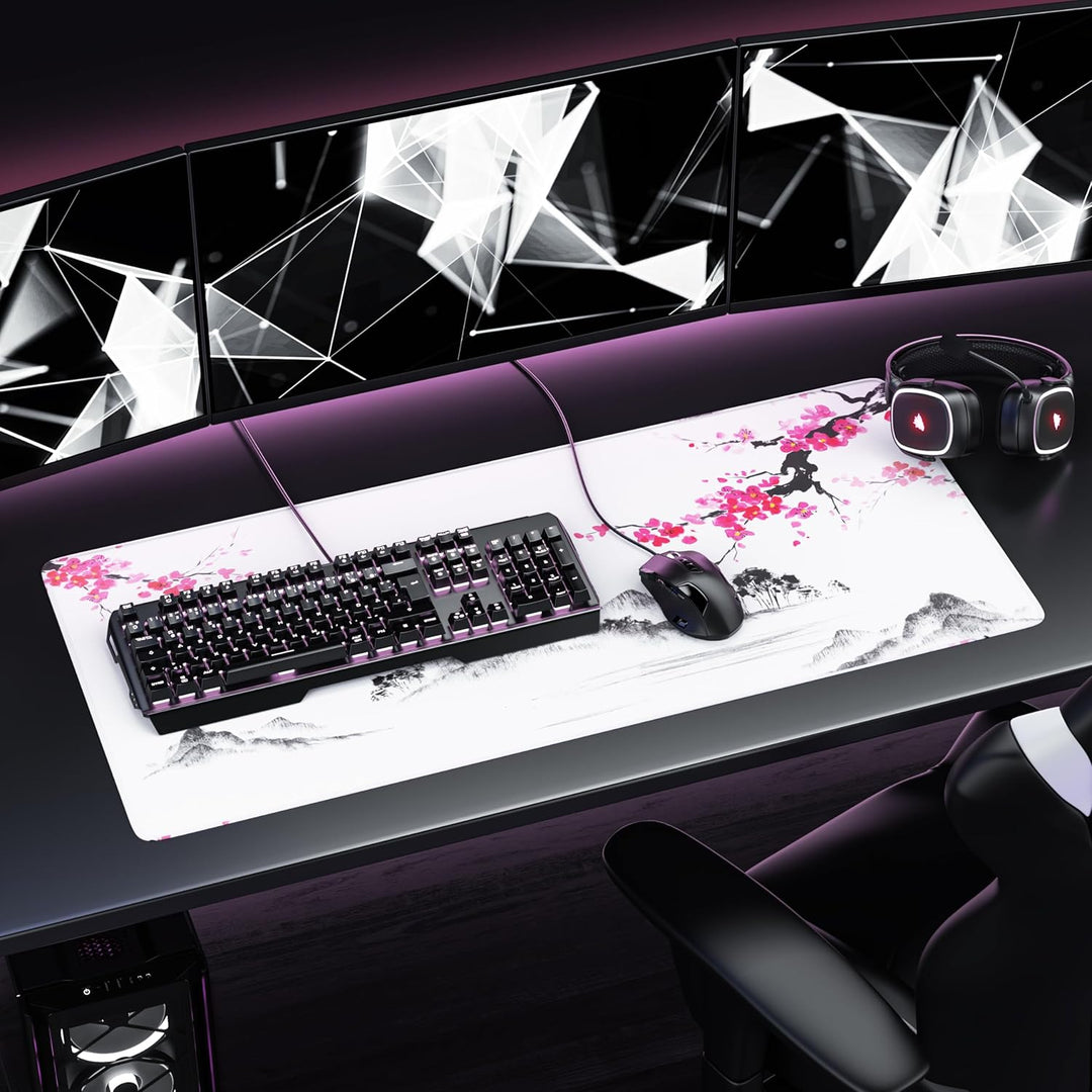 TITANWOLF - XXL Speed Gaming Mauspad 900 x 400mm - XXL Mousepad - Tischunterlage Large Size - verbes