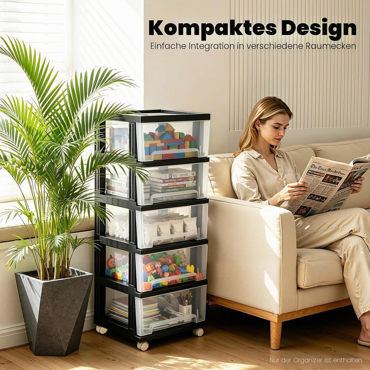 5 Schublade Organizer, Aufbewahrungsboxen, Schubladenschrank, Schlafzimmer Schrank Kommode Lagerung,