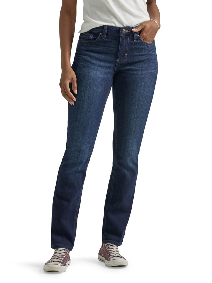 Lee Damen Regular Fit Straight Leg Jeans 34 Kurz Nightshade, 34 Kurz Nightshade