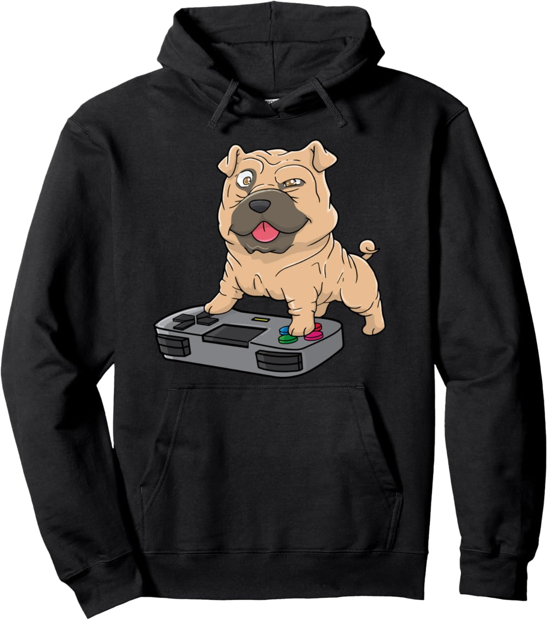 Shar Pei Anime Gaming Gamer Kawaii Pullover Hoodie
