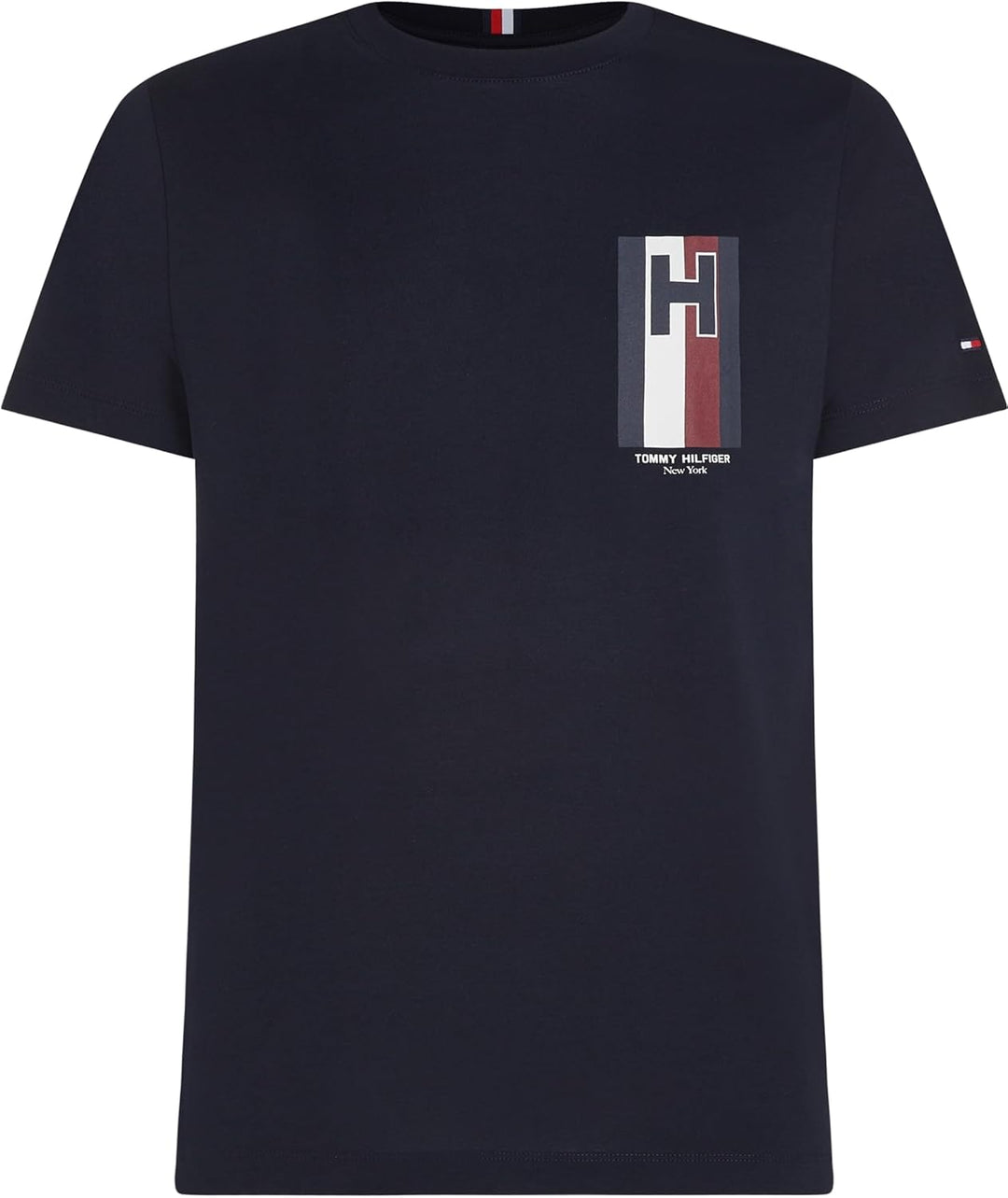 Tommy Hilfiger Herren H Emblem Tee Mw0mw33687 Kurzarm T-Shirts XXL Grosse Grössen Tall Blau (Desert