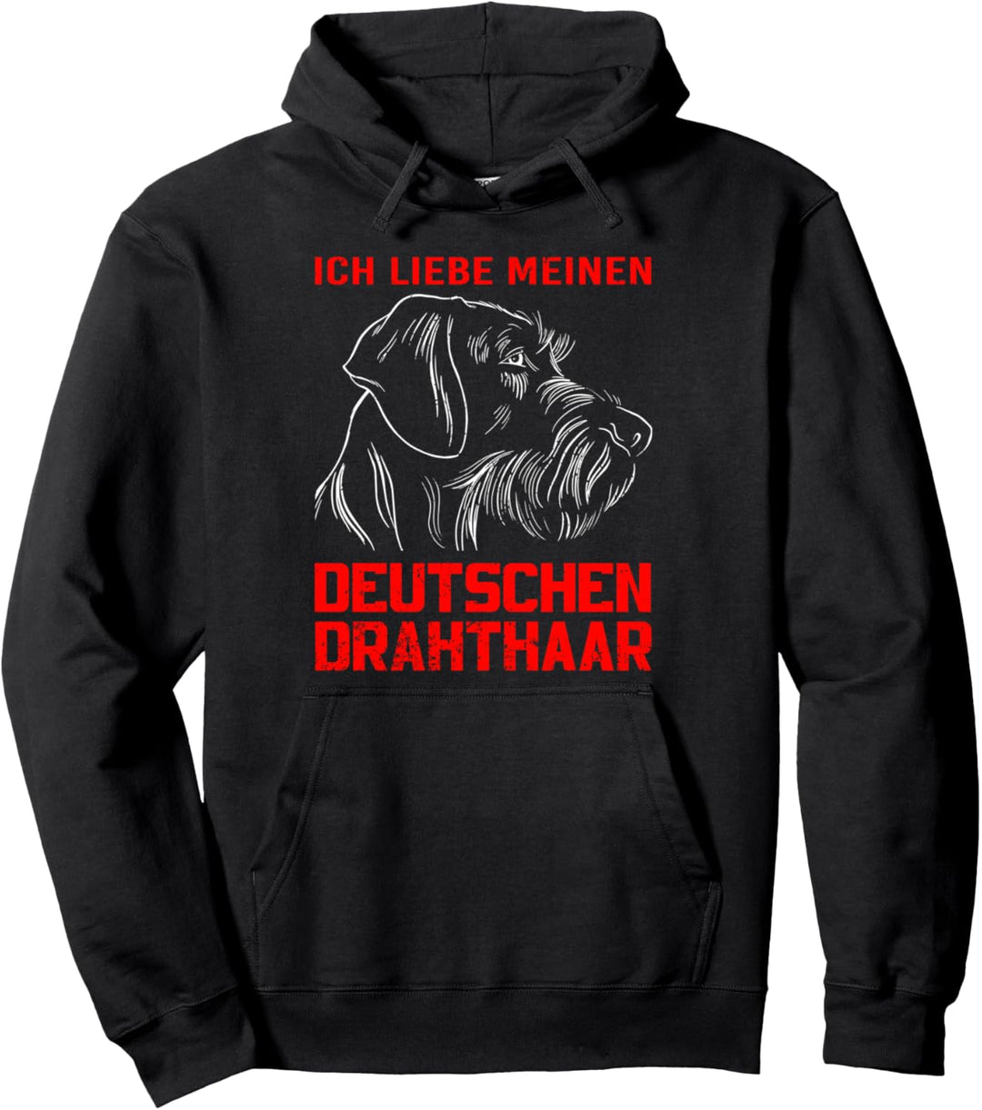 Hund Hundebesitzer Ich liebe meinen Deutschen Drahthaar Pullover Hoodie