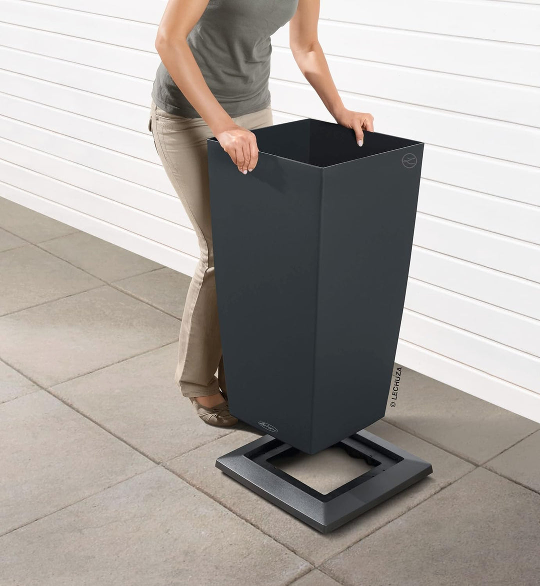 LECHUZA Rolluntersatz CUBICO 40 weiss 13415 Weiss 41x41x4.5 cm Zubehör, Weiss 41x41x4.5 cm Zubehör