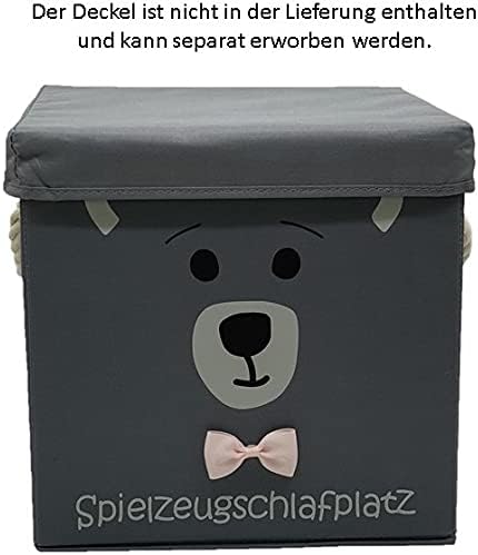 Hase Aufbewahrungsbox grau für Kinder, Baby Aufbewahrungskorb, schöne praktische Spielzeugkiste für