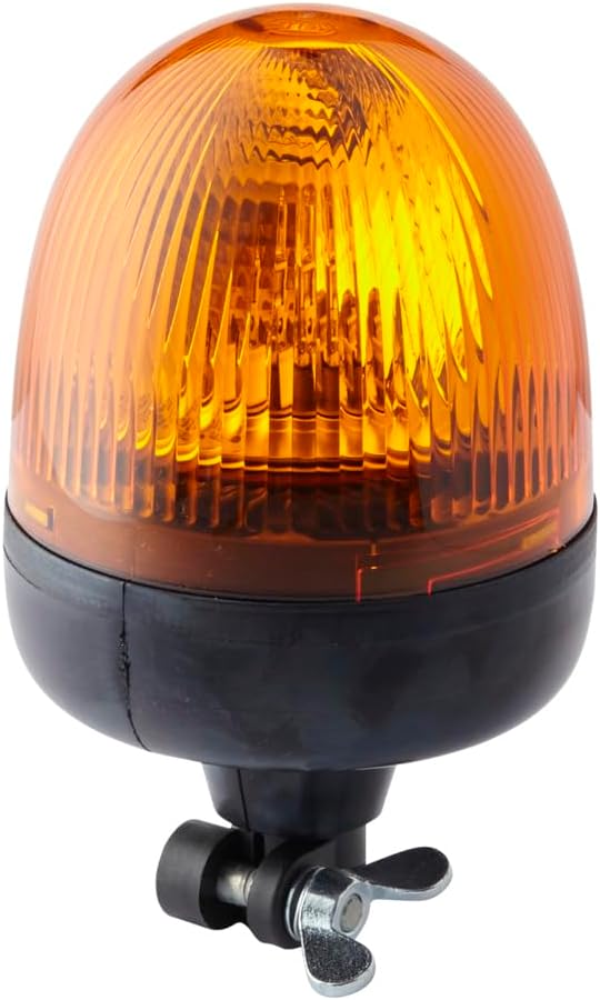 HELLA - Halogen-Rundumkennleuchte - Rota Compact - 12V - gelb - Rohrstutzen, flexibel - Menge: 1 - 2