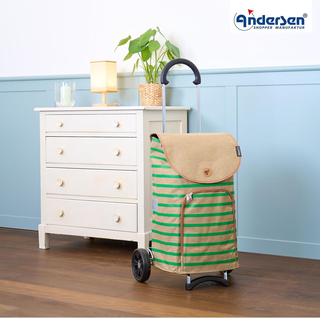 ANDERSEN Einkaufstrolley - Scala Shopper Eske grün 47 L Handwagen, modern, nachhaltig, Shopping, kla