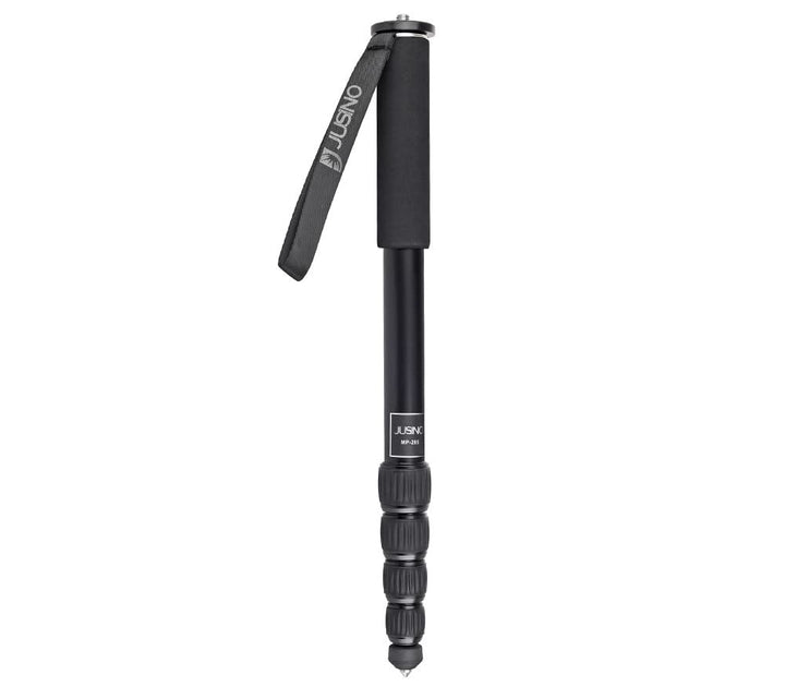 JUSINO MP-285 Leichtes Aluminium Monopod mit 5 Segmenten Aluminium-Monopod (150-164cm max. Höhe) MP-
