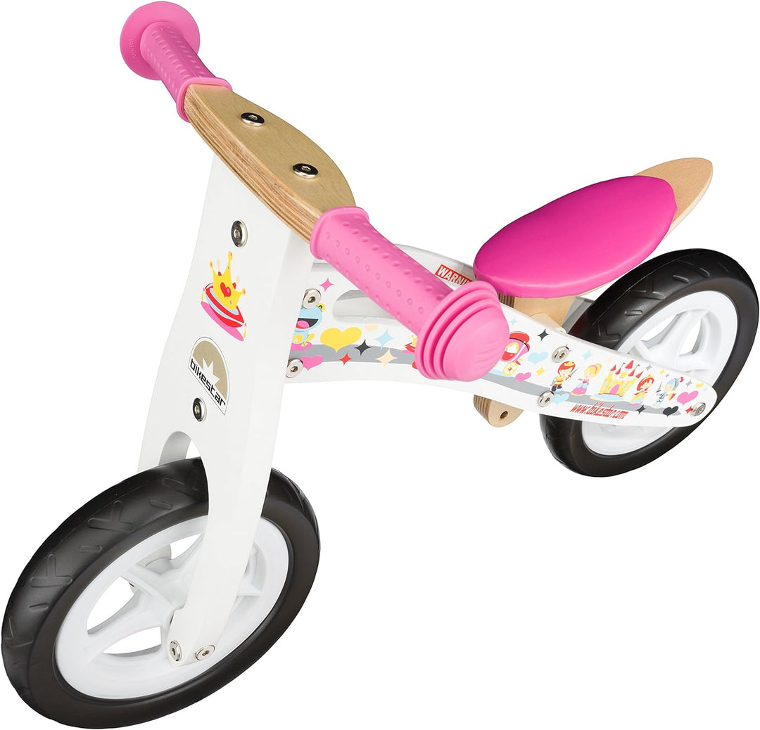 BIKESTAR Kinderlaufrad Lauflernrad Kinderrad für Mädchen ab 2-3 Jahre | 10 Zoll Kinder Laufrad Holz
