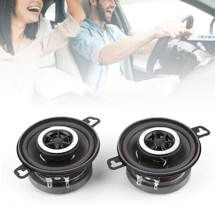 Tbest Auto Koaxial-Lautsprecher Set - 2 Stück 3,5 Zoll 200W Hochtöner Stereo Musik HiFi Lautsprecher