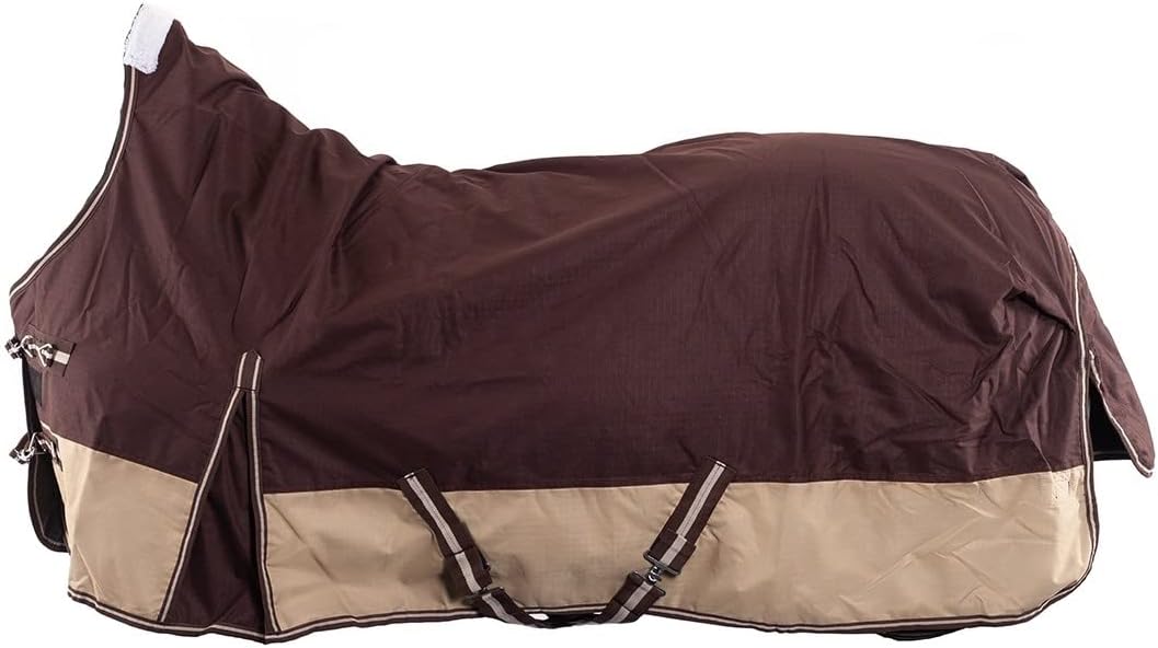 RL24 - Winterdecke High Neck 300g Füllung 600D BASICLINE braun/beige 125cm Braun/Beige (Altes Modell