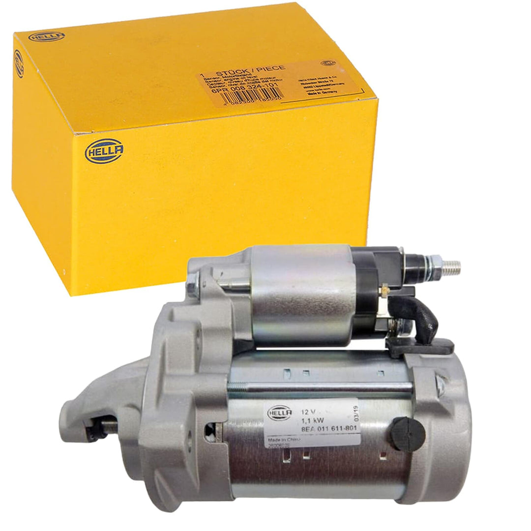 HELLA - Starter/Anlasser - 12V - 1.1kW - für u.a. Fiat Panda (312_, 319_) - 8EA 011 611-801