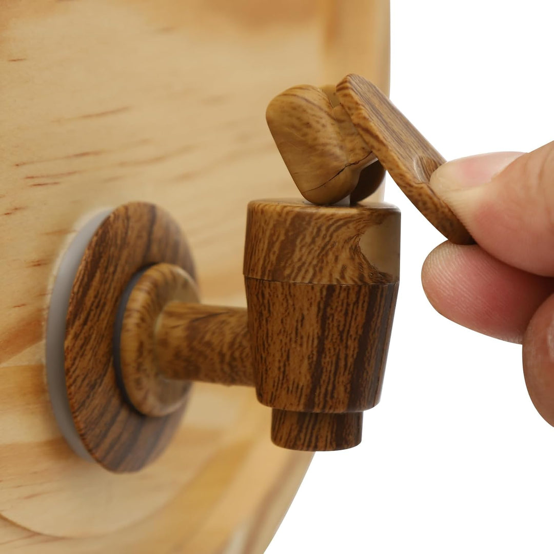 MINRS Holzfass Klein Eichenfass 5L Whiskyfass aus Holz Eichenweinfass Whiskyfass mit Bock & Zapfhahn