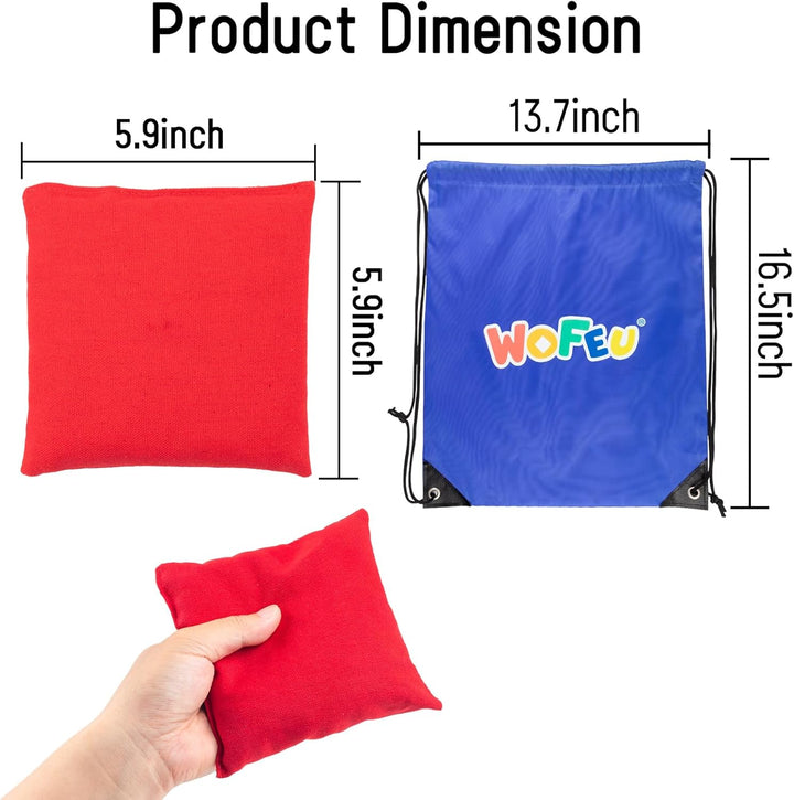 Cornhole Säcken,15x15cm Cornhole Sitzsack Set,8 säcke Cornhole Bags, Corn Hole Wurfsäckchen Sitzsäck