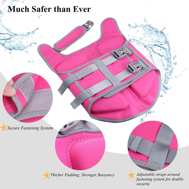 VIVAGLORY High Buoyancy Schwimmweste Hund, Rettungsweste, Hundeschwimmweste für Bootfahren, Schwimmh