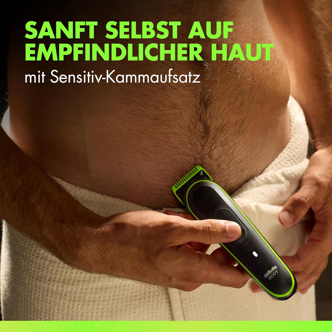 GilletteLabs i3 Body + Intimate Trimmer Herren mit SkinFirst-Technologie — Intimrasierer Mann für Kö