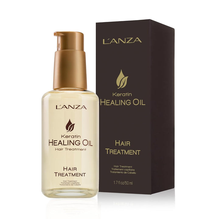 L'ANZA Keratin Heilöl Haarbehandlung (50 ml), Regeneriert, Belebt & Nährt Trockenes, Geschädigtes Ha