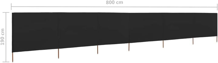 Myheimly Windschutzgewebe,Windschutz Sichtschutz Balkon,Sichtschutzzaun Schwarz,800 x 160 cm 800 x 1