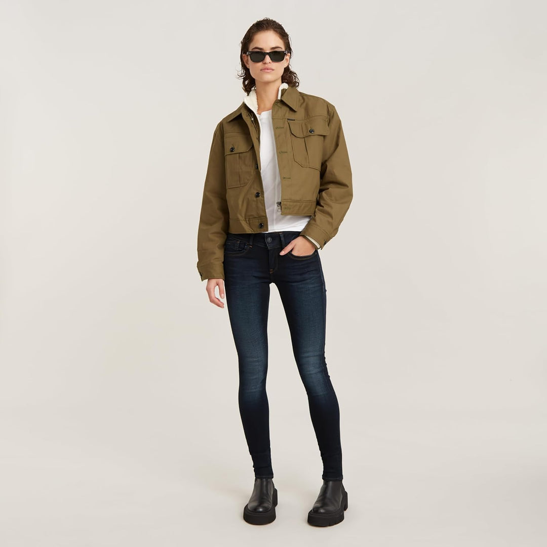G-STAR Damen Lynn Mid Waist Skinny Jeans 23W / 28L Blau (Medium Aged 60885-6131-071), 23W / 28L Blau