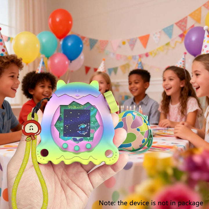 Weiche Silikonhülle und Harte Tragetasche für Tamagotchi Paradise, inklusive Displayschutzfolie, Han