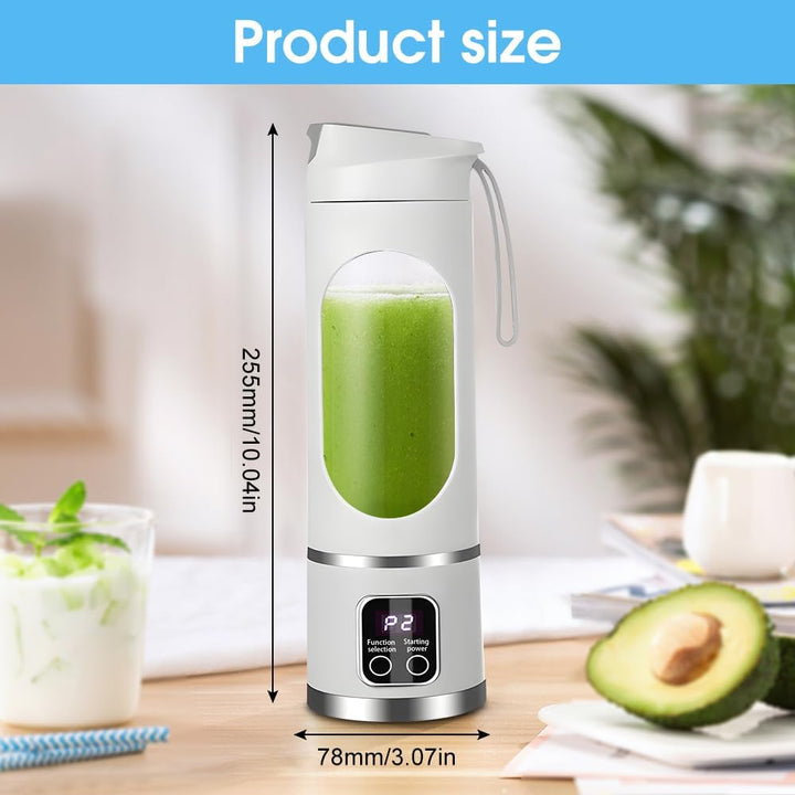 Ubdrud Tragbarer Mixer, 12 Klingen, Entsafterbecher für Saft-Shakes und Smoothies 450 ml Mini-Mixer