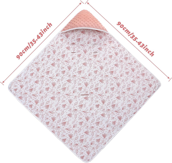 Baby Einschlagdecke für Babyschale 90x90cm Doppelseitig Gesteppte 100% Baumwolle Baby Decke für Kind