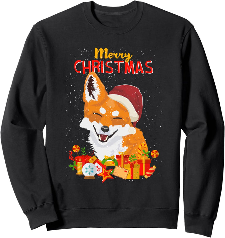 Merry Christmas Fox Fuchs Füchse Ugly X-Mas Sweater Santa Sweatshirt